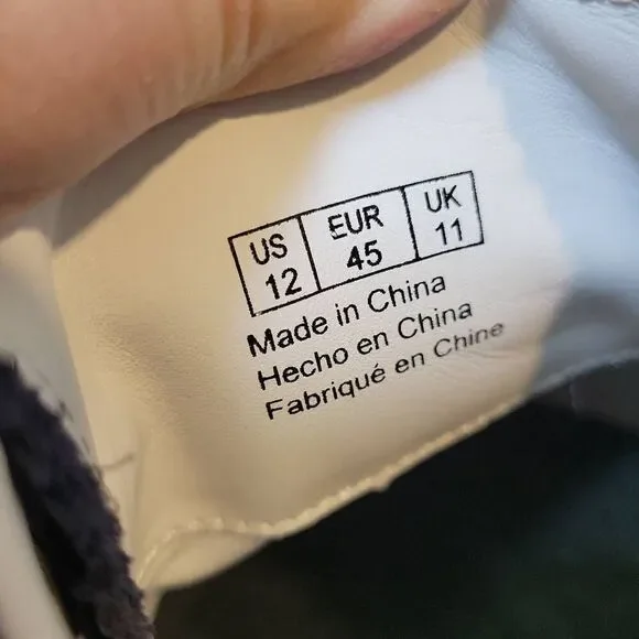 Ted Baker Men's Lace Up Leather Navy Sneakers Size 12